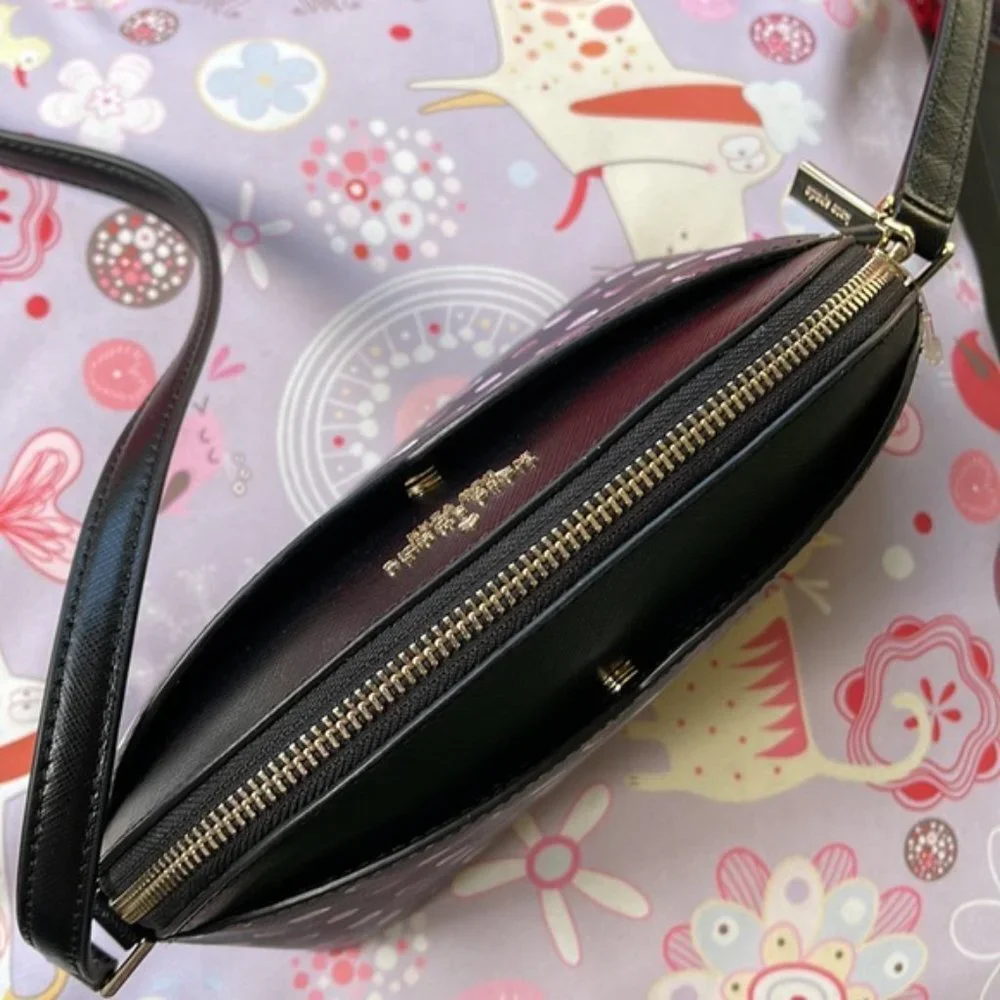 Kate Spade Payton Dome Crossbody with Fiesta Dot Black Multi